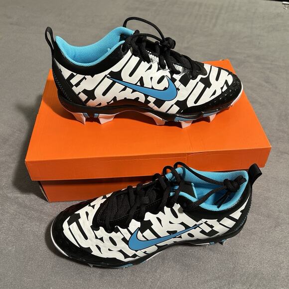 Nike Women Hyperdiamond 2.5 Keystone Softball Cleat Size 10 New In Box Wht/Blue - Picture 1 of 7